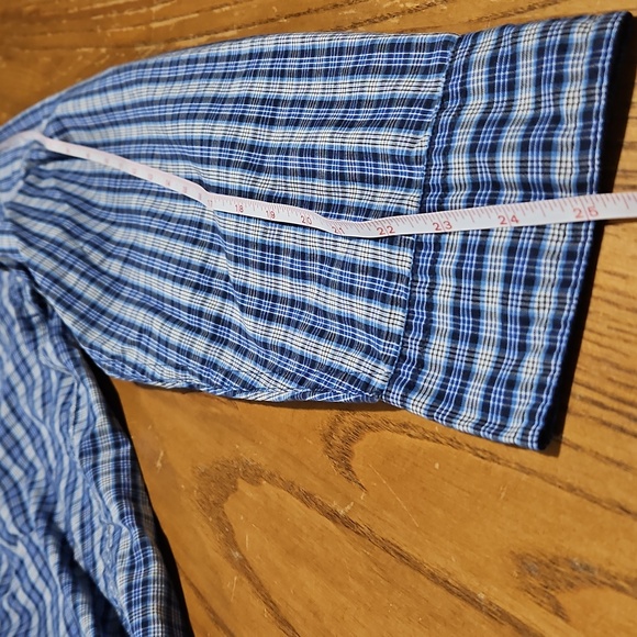 Chaps EUC Men's Blue Plaid Shirt • Size L - Picture 11 of 11